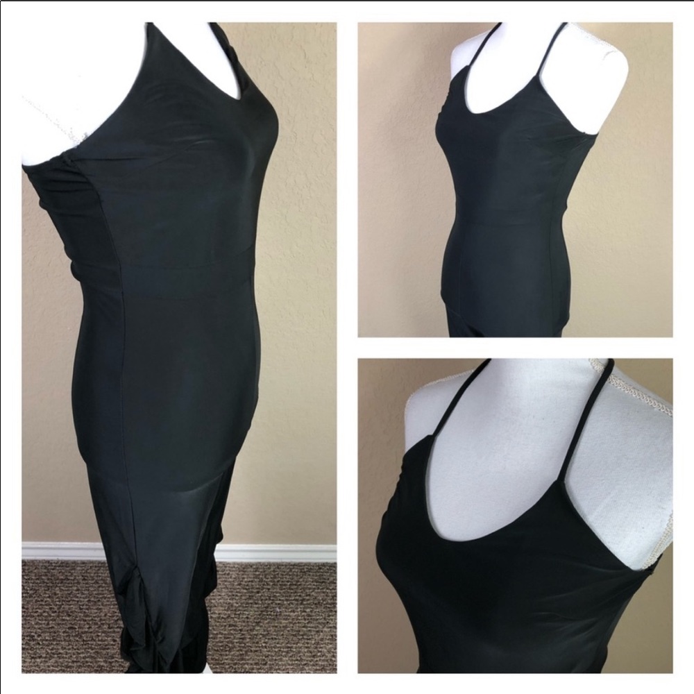 Uptown Ruffled Halter Jumpsuit. Small & Medium - Picture 6 of 7